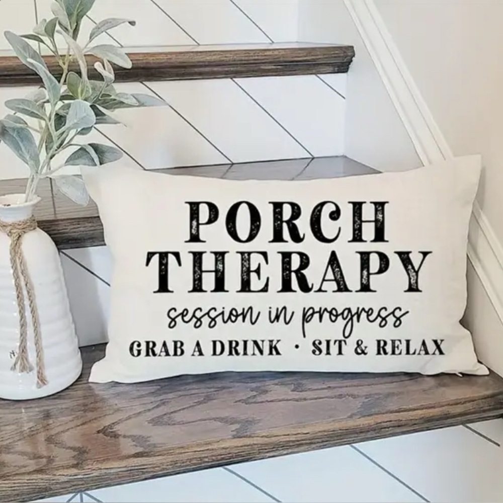New set of 2 inside outside Porch Therapy Pillow Covers 12x 20